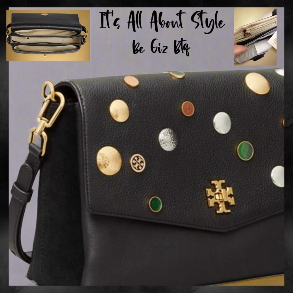 Tory Burch Authentic Kira Mixed Materials Embellished Unique Bag Limited Edition - Picture 4 of 15